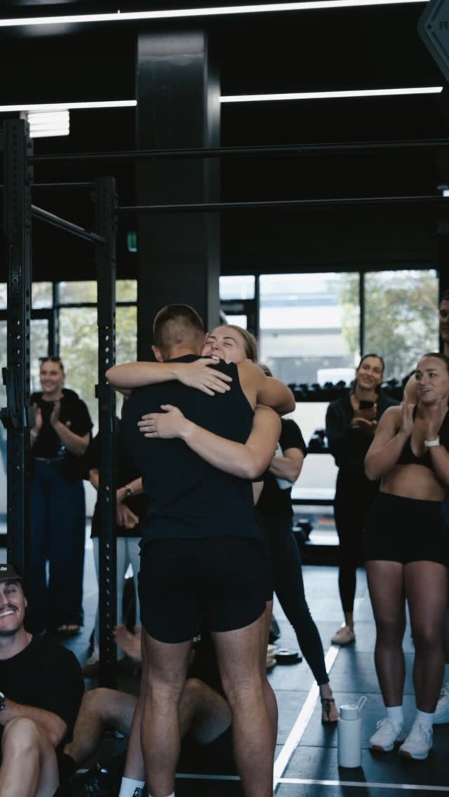 REVL members celebrating on the studio floor